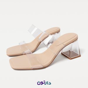 صندل پاشنه پهن طلقی برند استرادیواریوس مدل public desire