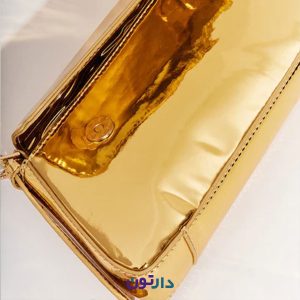 کیف دوشی زنانه طلایی برند prettylittlething مدل cng7168