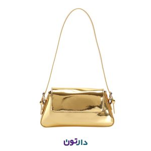 کیف دوشی زنانه طلایی برند prettylittlething مدل cng7168 | دارتون