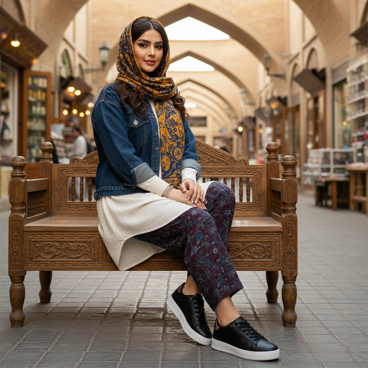 کفش زنانه روزمره مشکی برند اسمارا کد 6504